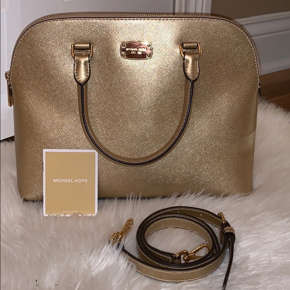 Michael Kors Handbags - Gold Michael Kors Purse/Crossbody